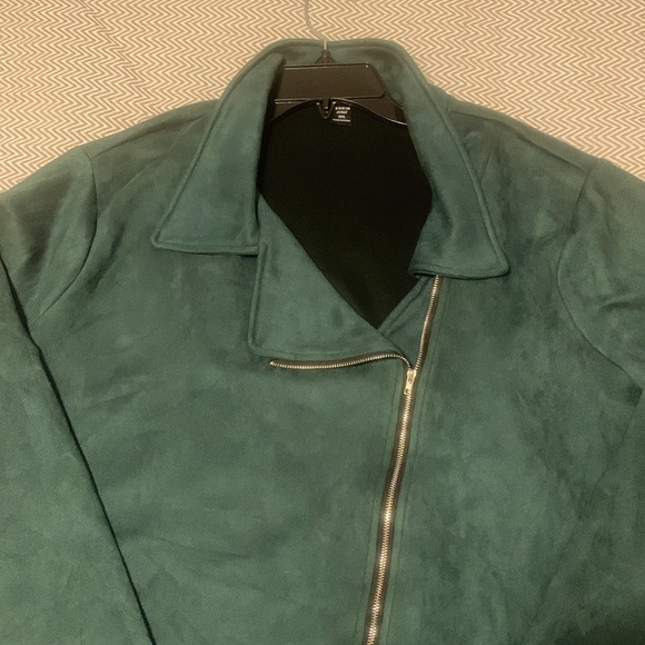 NWT. Shein Curve green moto-style jacket. Brand new. Size 3x. - Picture 3 of 6